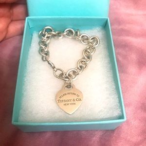 Tiffany & co. Heart charm bracelet